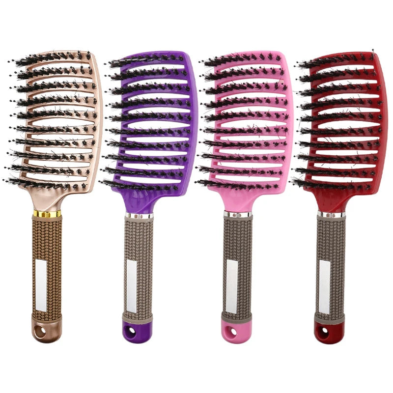 Hair Brush Scalp Massage Comb Hairbrush Bristle&Nylon Women Wet Curly Detangle Hair Brush for Salon Hairdressing Styling Tools Eagle Beacon