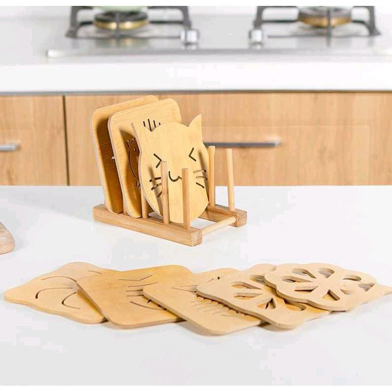 Eco-friendly bamboo placemat insulation pad Eagle Aerie