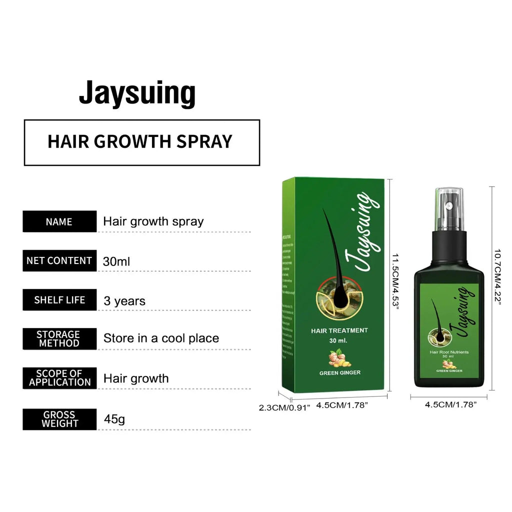Hair Growth Spray Ginger Massage Scalp Damaged Treatment Solution Nourish Roots Fast Grow Anti Hair Loss Serum Beauty Health Eagle Beacon