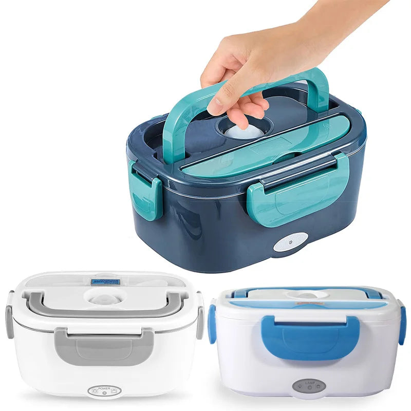 Dual Use 220V 110V 24V 12V Electric Heated Lunch Box Stainless Steel School Car Picnic Food Heating Heater Food Warmer Container Eagle Aerie