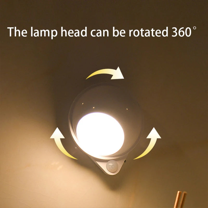 Motion Sensor Night Light LED Cabinet Light USB Charging Touch Switch Dimmable Light Stair Corridor Wall Light 18650 Battery Eagle Beacon