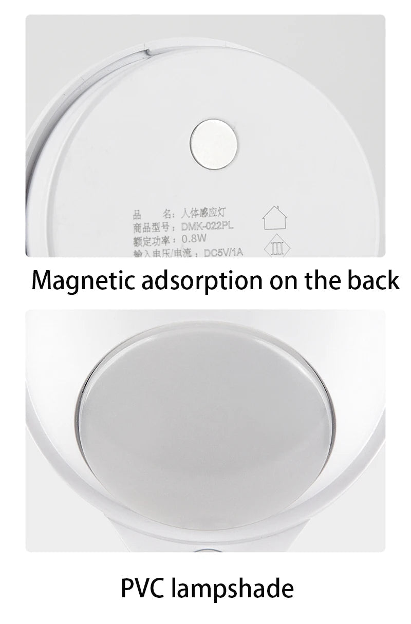 Motion Sensor Night Light LED Cabinet Light USB Charging Touch Switch Dimmable Light Stair Corridor Wall Light 18650 Battery Eagle Beacon