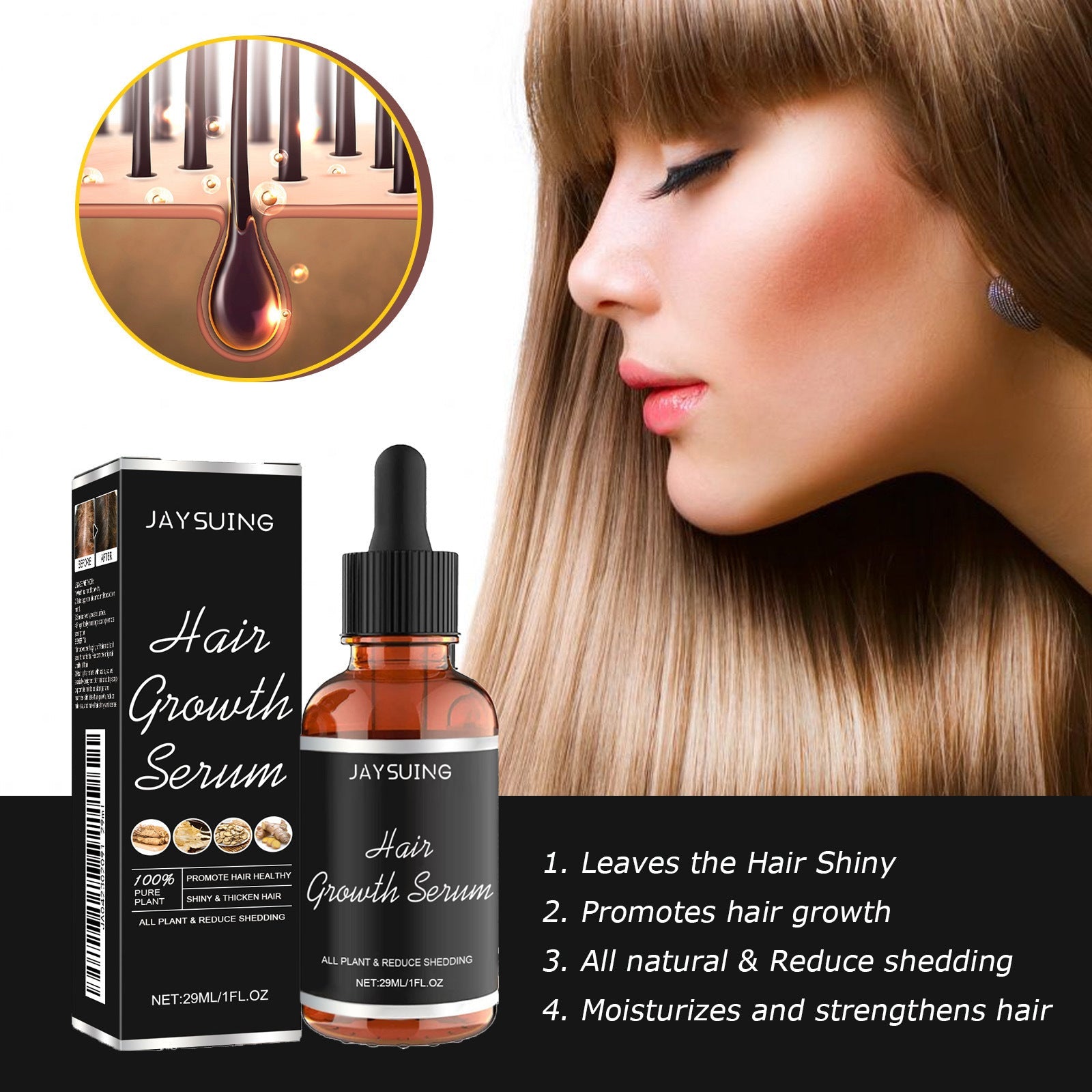 Hair Growth Oil Fast Hair Growth Effective Baldness Repair Hereditary Hair Loss Postpartum Eagle Beacon