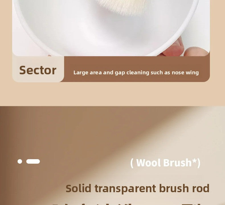 Facial Cleanser Brush Soft Face Massage Fan Wash Brush Pore Cleanning Exfoliating Beauty Face Mask Brush Portable Skin Care Tool Eagle Beacon