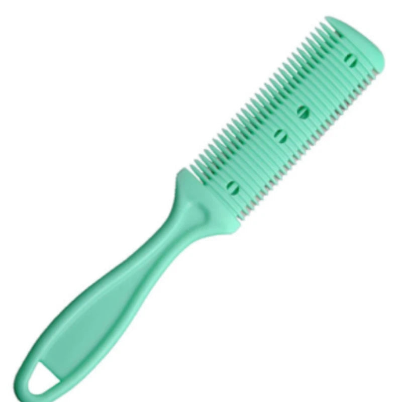 Hair Cutting Comb Hair Brushes with Razor Blades Barber Scissors Hair Salon Thinning Hairdressing DIY Styling Tools Black Handle Eagle Beacon