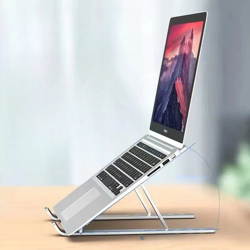 Portable Laptop Stand  Foldable ABS Material, Adjustable Desktop Height, Heat Dissipation, Laptop Stand, Storage Rack laptop arm Eagle Beacon