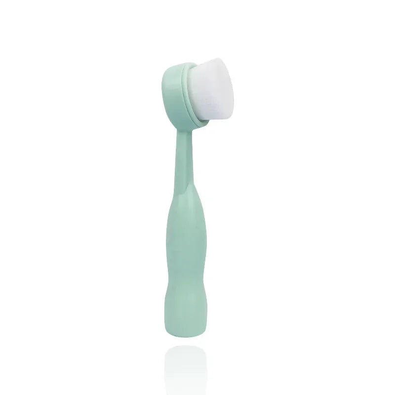 Facial Cleansing Brush Soft Bristles Manual Long Handle Flat Bottomed Standing Deep Face Cleaning Brush Limpieza Facial Skincare Eagle Beacon