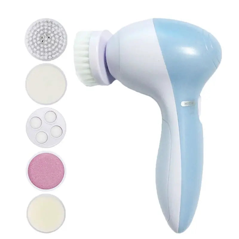 Electric Facial Cleaner 5 IN 1 Face Cleansing Brush Wash Machine Spa Skin Care Massager Blackhead Cleaning Facial Cleanser Tools Eagle Beacon
