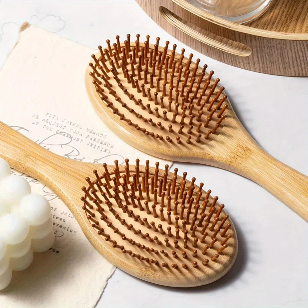 Wooden Hair Brush Improve Hair Growth Wood hairbrush Prevent Hair Loss Comb Bamboo Comb Teeth Hairdressing Styling Hair Tools Eagle Beacon
