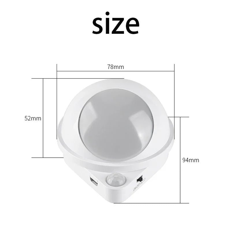 Motion Sensor Night Light LED Cabinet Light USB Charging Touch Switch Dimmable Light Stair Corridor Wall Light 18650 Battery Eagle Beacon