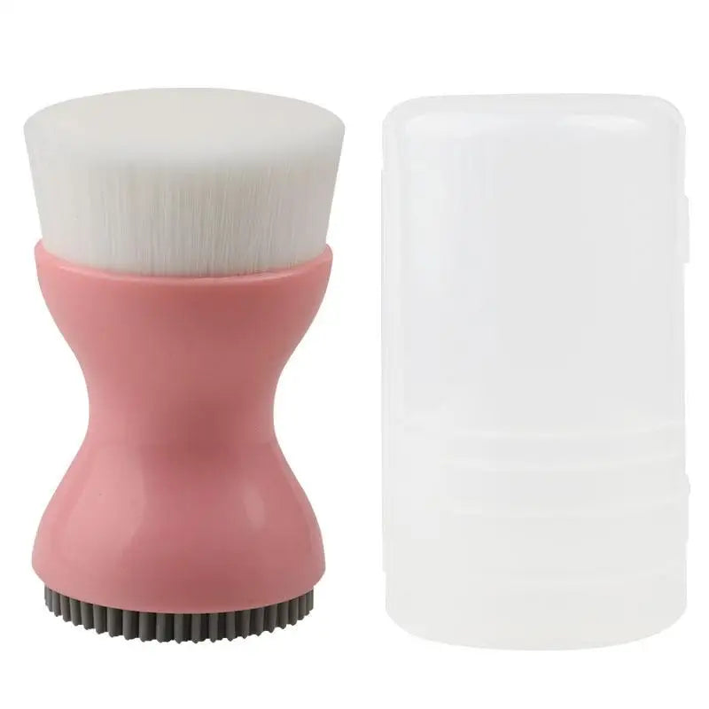 Double-Sided Mini Manual Facial Cleansing Brush Silicone Massage Face Brush Soft Bristles Handheld Cleaning Device Pore Cleaner Eagle Beacon