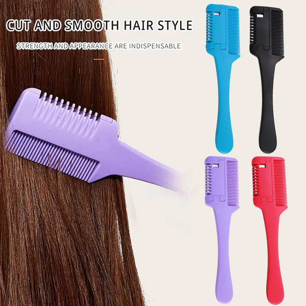 Haircut Brush With Razor Blades Haircut Comb Shaving Hair Trimmer Cutting Thinning Tools Barbershop Hairs Salon Styling Tools Eagle Beacon