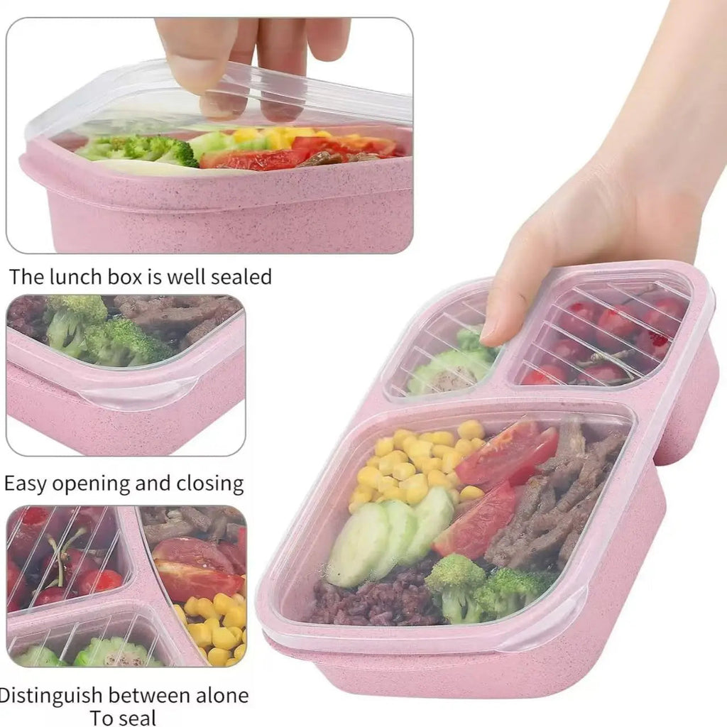 Square lunch box can be heated in the microwave. An environmentally friendly lunch box for meals. Eagle Aerie
