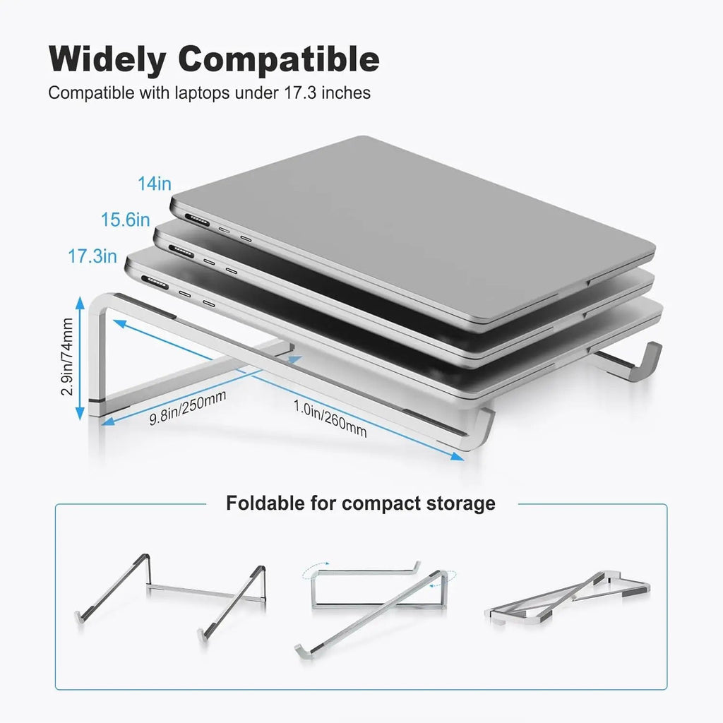 A Foldable Laptop Stand Suitable for Desktops, A Universal Laptop Ventilation Stand in Silvery Eagle Beacon