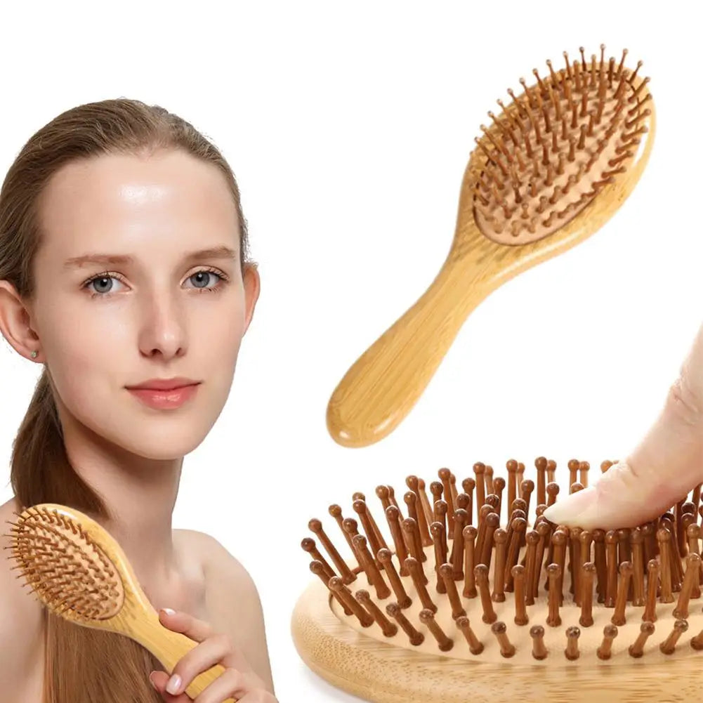 Wooden Bamboo Hair Brush Improve Hair Growth Wood hairbrush Prevent Hair Loss Comb Bamboo Comb Teeth Salon Hair Styling Tools Eagle Beacon