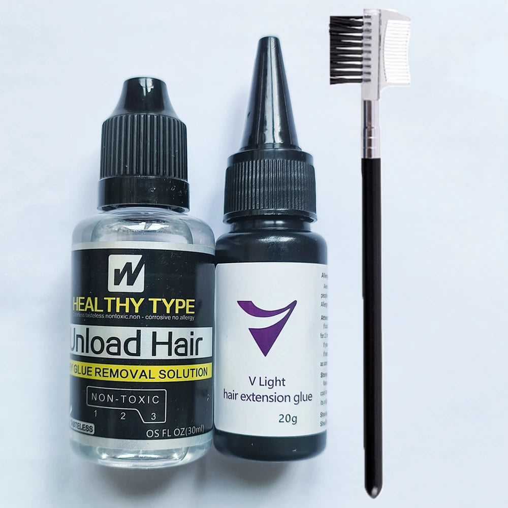 Hair Extension Tools V-Light Technology Hair Extension Set Wig Hair Piece Real Hair Fast Grafting Tool Firm and Traceless Eagle Beacon