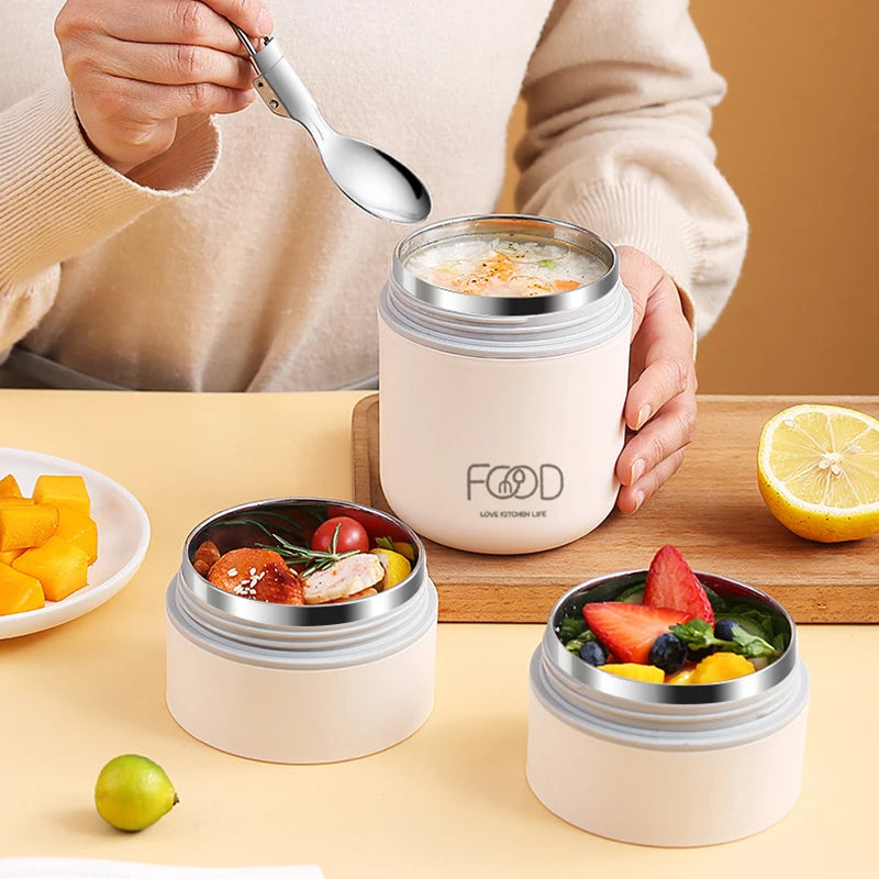 Lunch Boxes Lunch Bag 304 Stainless Steel Lunch Box For Kids Lunch Bags  Portable Folding Spoon Lunch Box Kids Thermal Bento Box Eagle Aerie