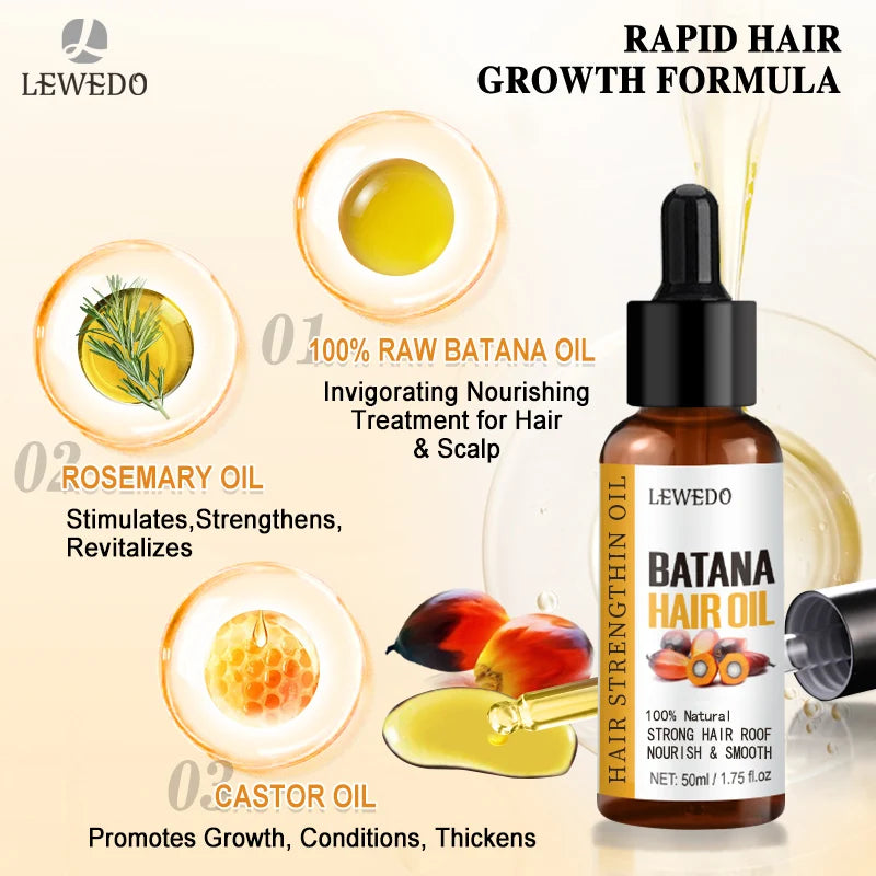 Hair Growth Batana Oil Serum Fast Growing Hair Essential Oil Beauty Hair Care Anti-Hair Loss Essence Natural Repair Damaged Hair Eagle Beacon