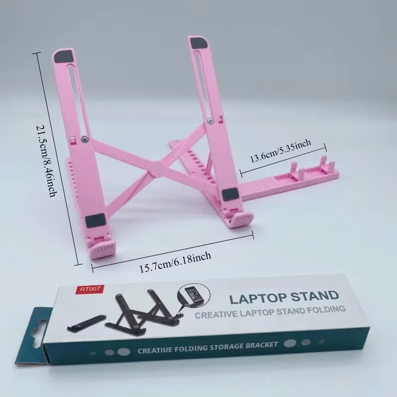Adjustable, Foldable, Portable Laptop Stand Designed for Heat Dissipation, Slip Resistance, and Storage Eagle Beacon