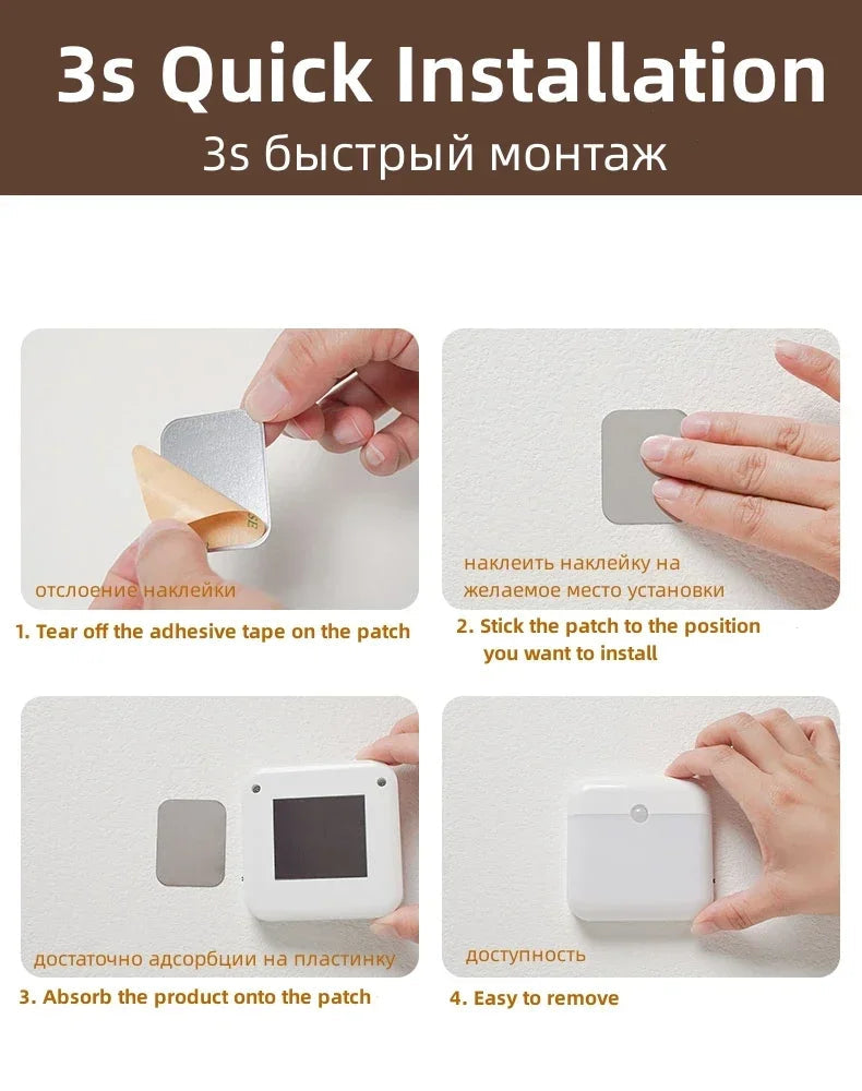 Motion Sensor Light USB Night Light LED Lamp With Switch Rechargeable Inductor Lights For Kitchen Stairs Hallway Closet Bedroom Eagle Beacon