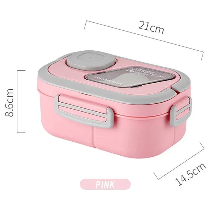 Portable Lunch Box Compartment Wheat Straw Bento Carrying Handle Box Reusable Tableware Containers Meal Snack Food Containers 라면 Eagle Aerie