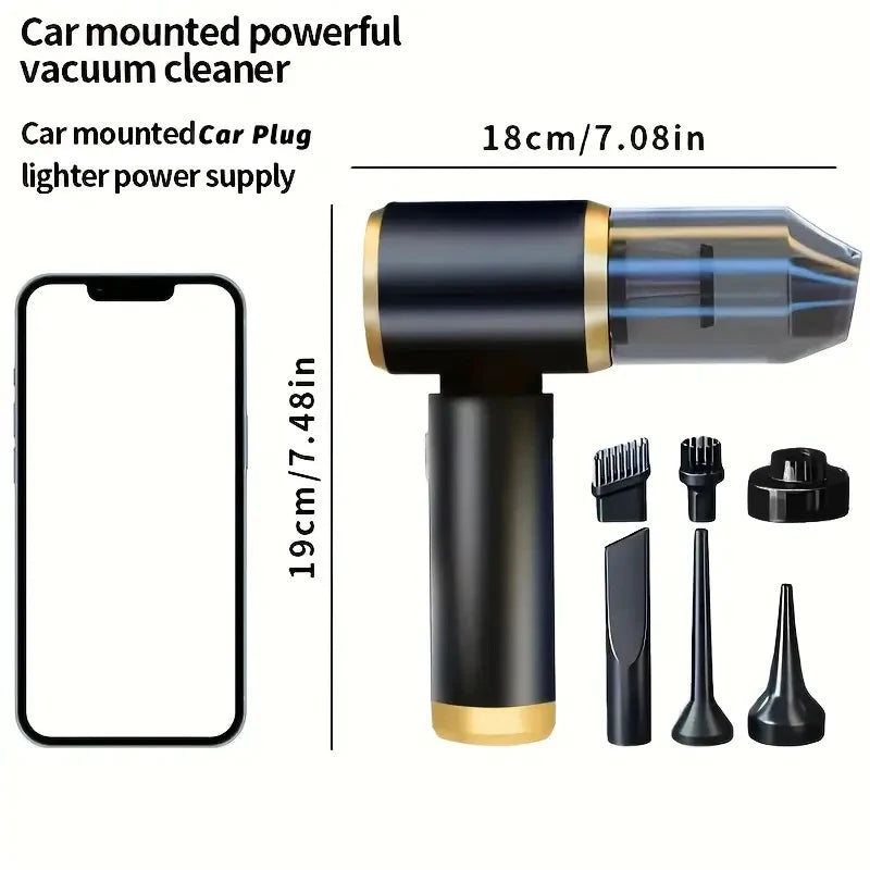 Mini 3-in-1 portable powerful vacuum cleaner, set of 1, for both car and household use - blowing and suction dual-use Eagle Beacon