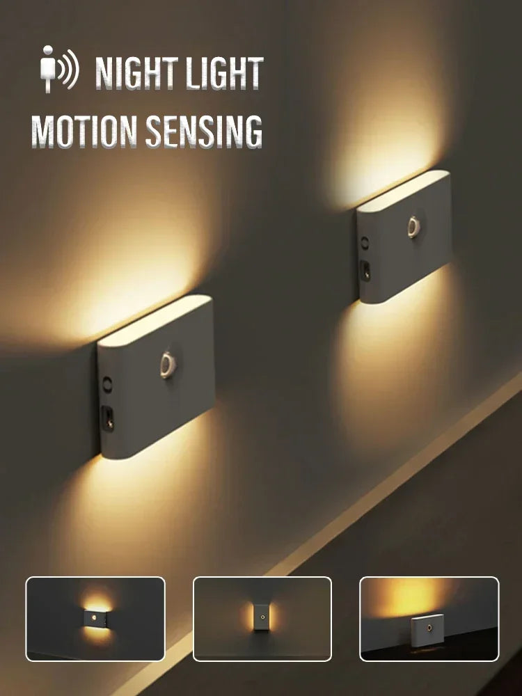 Motion Sensor Smart Led Night Light, Square Lens Eye Protection Bedside Lamp,for Wardrobe,Living Room,Bedroom,Staircase,Camping Eagle Beacon