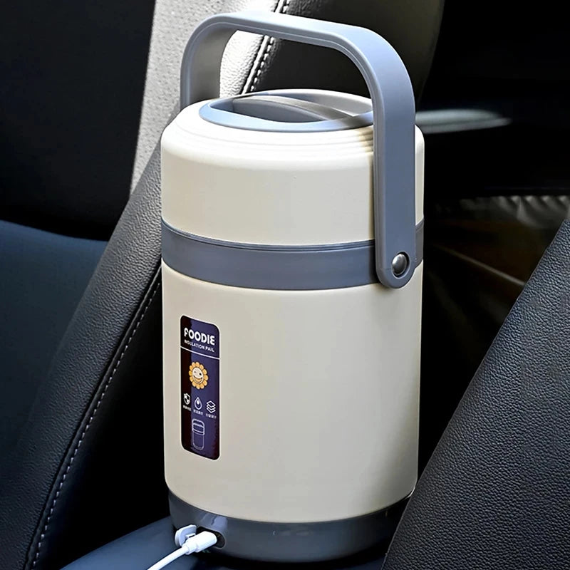 USB Electric Heated Lunch Boxes Stainless Steel Food Warmer Container Thermal Jar for Hot Food Thermal Boxes for Office School Eagle Aerie