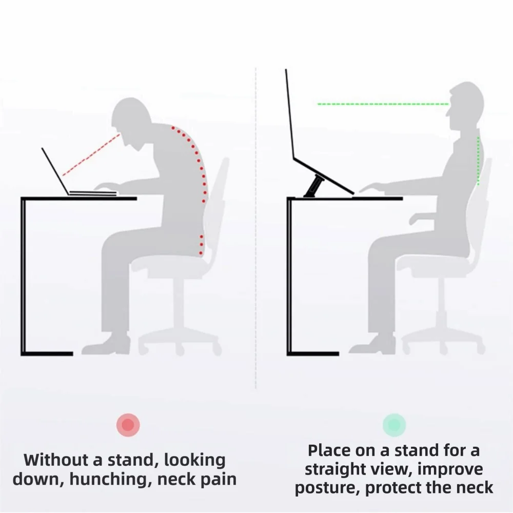 Foldable Design Laptop Stand Height-Adjustable Portable Notebook Stand Heat Dissipation Lightweight Cooling Bracket Study Use Eagle Beacon