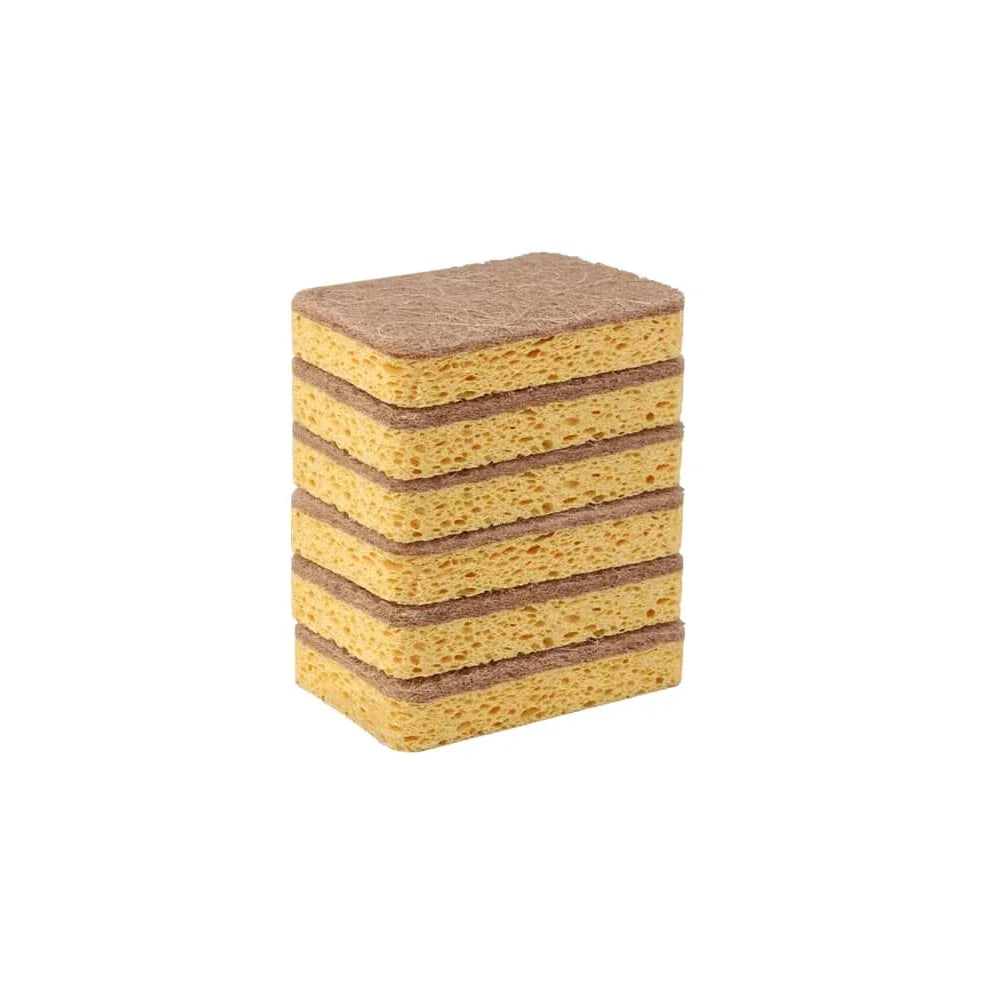 Biodegradable compostable cellulose and coconut scrubbing sponge -6 eco-friendly sponge tableware pieces ﻿ Eagle Aerie
