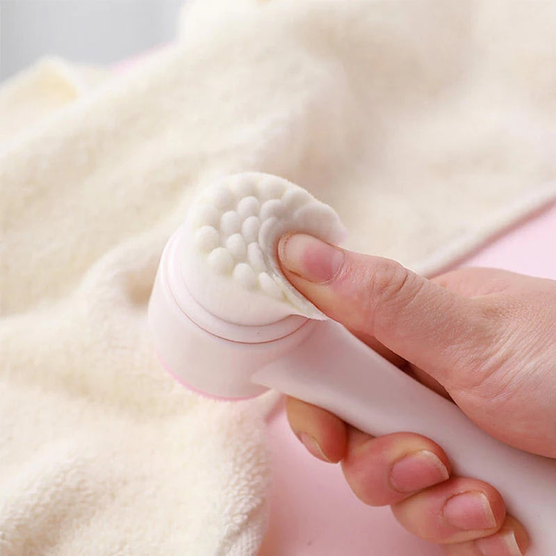 3D Double Silicone Facial Cleansing Brush Manual Massage Facial Brush Soft Bristles Exfoliator Double Sided Face Wash Brush Eagle Beacon