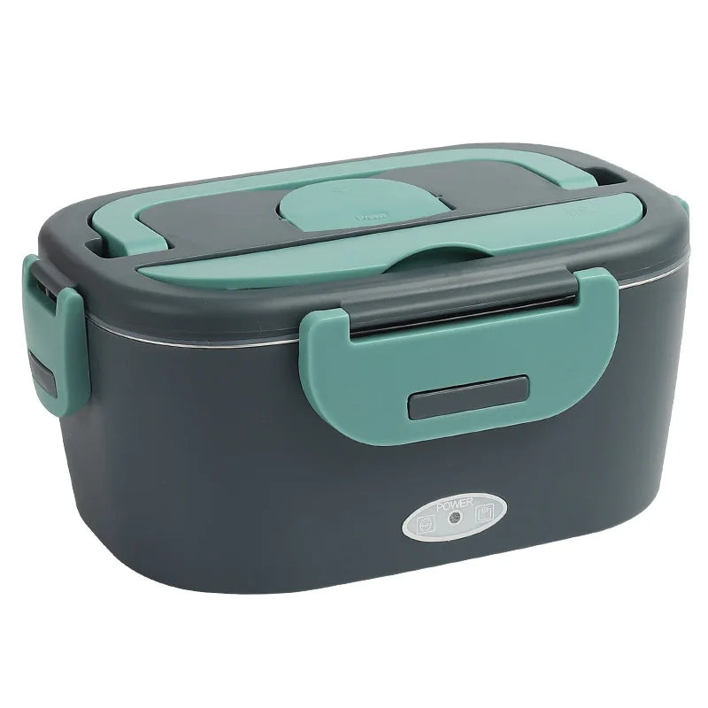 Electric Heated Insulated Lunch Box with Removable Stainless Steel Container, Portable Food Warmer for Car Office School Eagle Aerie