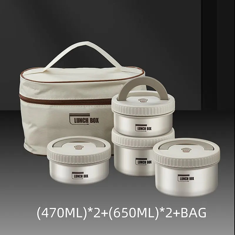 Lunch Box Portable Insulated Lunch Container Set Stackable Bento Stainless Steel Lunch Container Eagle Aerie