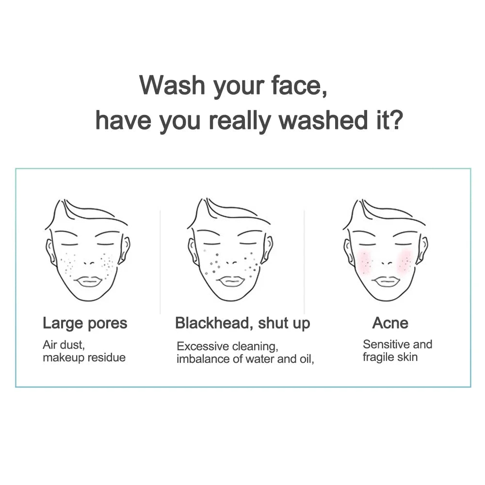 Electric Facial Cleansing Brush Face Skin Care Tools Waterproof Silicone Sonic Cleanser Facial Eagle Beacon