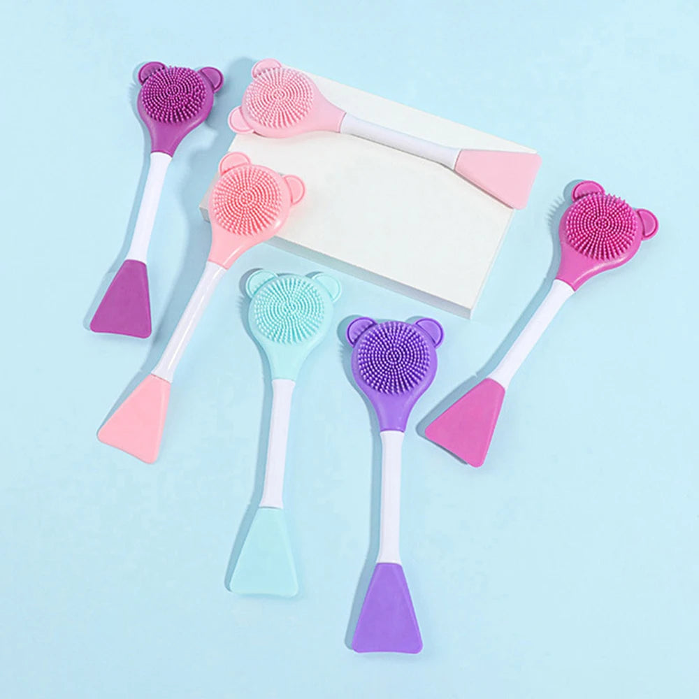 Cleansing Brush 2 In 1 Silicone Mask Brush And Facial Cleaning Brush Are Used For Exfoliation, Massage, Makeup Removal Skin Care Eagle Beacon