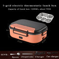 Electric Heated Lunch Boxes Stainless Steel Food Insulation Bento Lunch Box Home Portable Keep Warm Lunch Box with Storage Bag Eagle Aerie