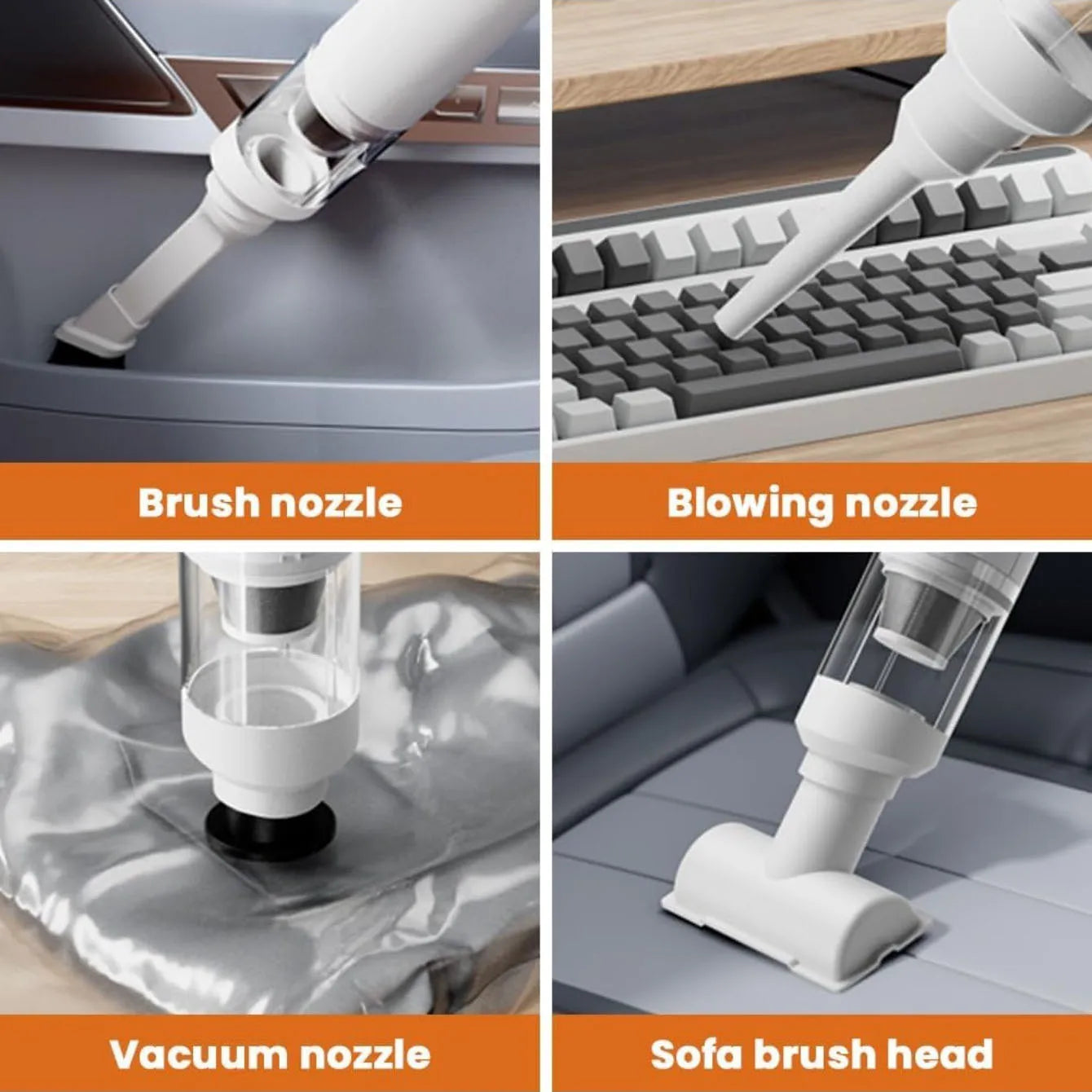 Portable Car Vacuum Cleaner: Mini Handheld Cordless Cleaner with Blower Function, Powerful Suction, and Brushless Motor Eagle Beacon