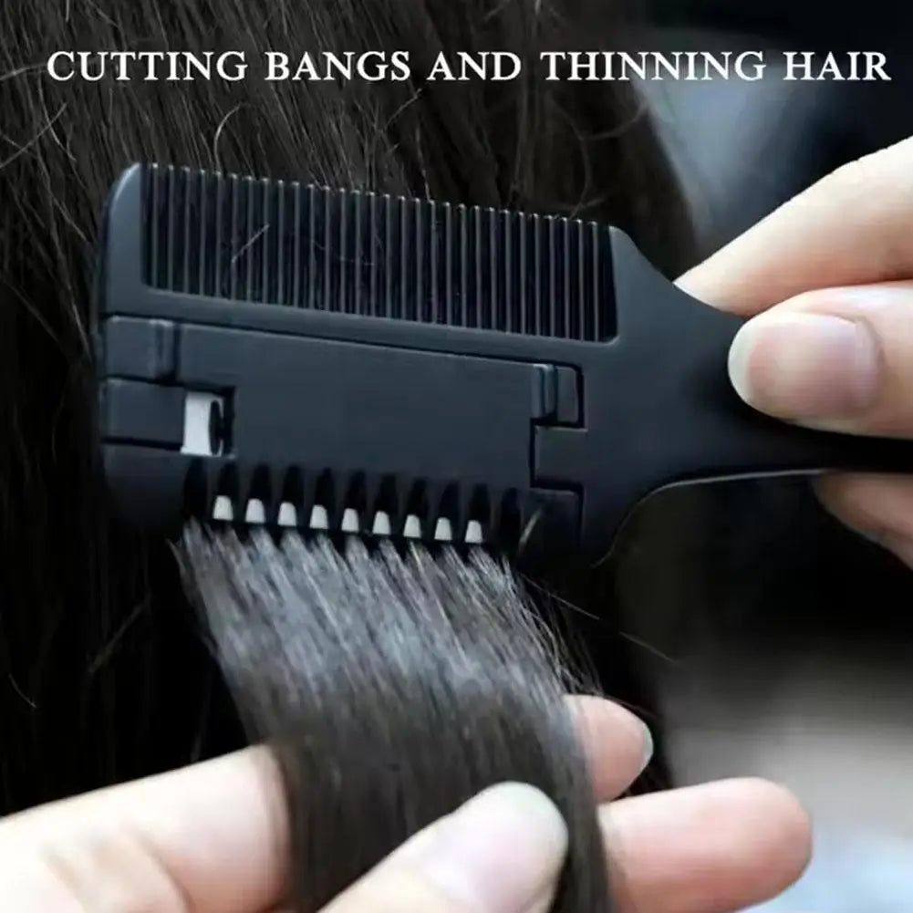 Haircut Brush With Razor Blades Haircut Comb Shaving Hair Trimmer Cutting Thinning Tools Barbershop Hairs Salon Styling Tools Eagle Beacon