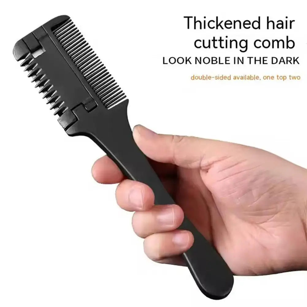 Haircut Brush With Razor Blades Haircut Comb Shaving Hair Trimmer Cutting Thinning Tools Barbershop Hairs Salon Styling Tools Eagle Beacon