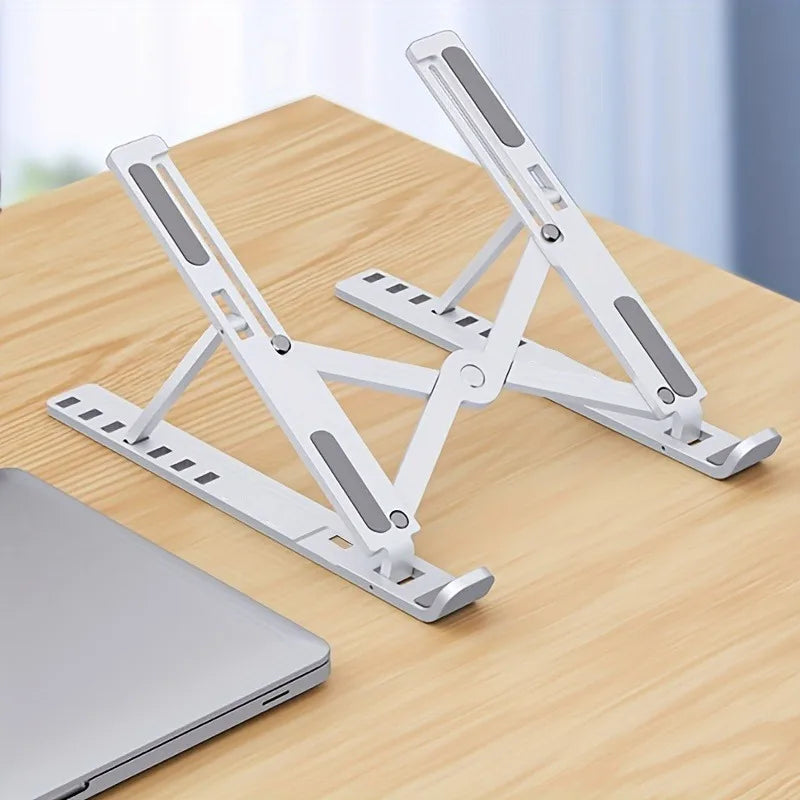 Portable Laptop Stand  Foldable ABS Material, Adjustable Desktop Height, Heat Dissipation, Laptop Stand, Storage Rack laptop arm Eagle Beacon