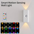 Motion Sensor LED Night Light Up and Down Glowing Remote Control Magnetic Wall Lamp for Kitchen Stairs Corridor Bedroom Decor Eagle Beacon