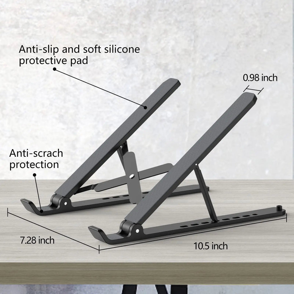 Foldable Laptop Stand Portable Notebook Support Base Holder Adjustable Riser Cooling Bracket Universal for Laptop Tablet Eagle Beacon