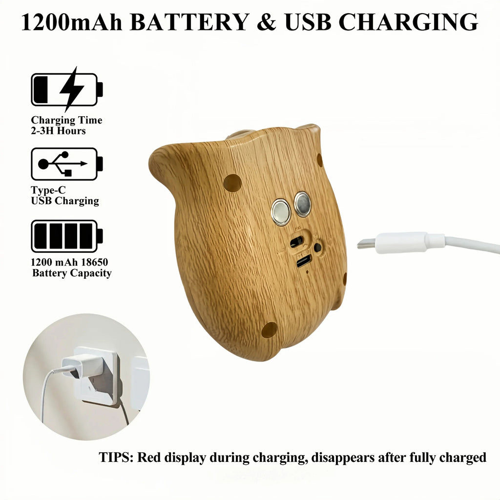 Motion Sensor Night Light USB Charging Cute Owl Lamp Indoor AUTO On/Off Magnetic Base for Cupboard Stair Hallway Bedroom Closet Eagle Beacon