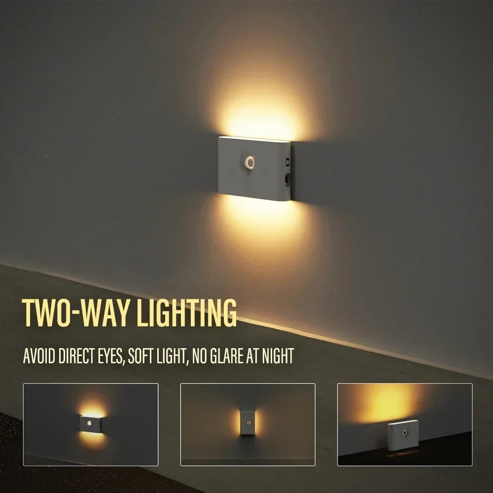 Motion Sensor Smart Led Night Light, Square Lens Eye Protection Bedside Lamp,for Wardrobe,Living Room,Bedroom,Staircase,Camping Eagle Beacon