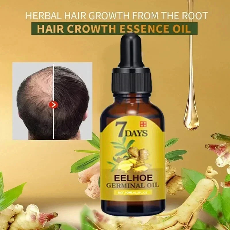 7 Day Fast Hair Growth Oil Ginger Growth Hair Treatment Anti Hair Loss Men Women Scalp Treatment Serum Products Beauty Product Eagle Beacon