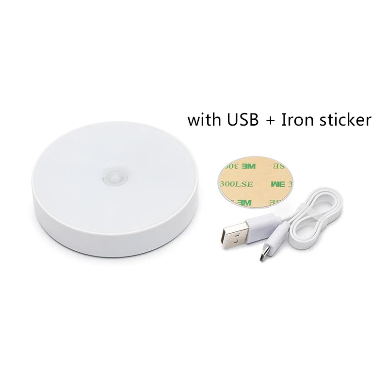 Motion Sensor LED Night Light USB Rechargeable Night Lamp for Kitchen Bedroom Stairs Hallway Cabinet Light Wireless Closet Light Eagle Beacon