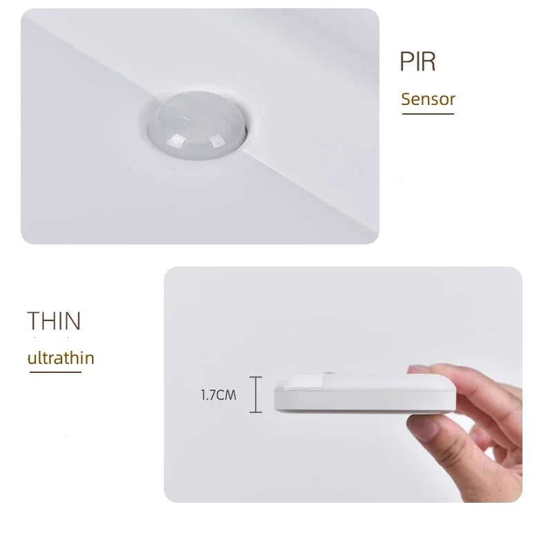 Motion Sensor Light USB Night Light LED Lamp With Switch Rechargeable Inductor Lights For Kitchen Stairs Hallway Closet Bedroom Eagle Beacon
