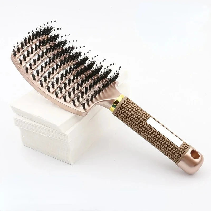 Hair Brush Scalp Massage Comb Hairbrush Bristle&Nylon Women Wet Curly Detangle Hair Brush for Salon Hairdressing Styling Tools Eagle Beacon