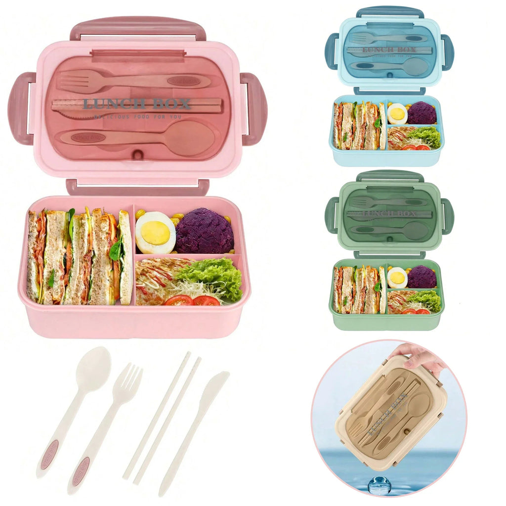 Bento Box Adult Lunch Box, Containers For Adults Men Women With 4 Compartments, Lunchable Food Container Back To School Eagle Aerie