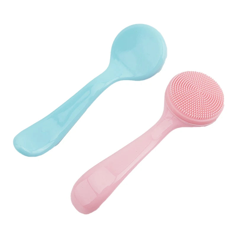 Double Sided Silicone Facial Cleanser Brush Soft Hair Face Massage Wash Brush Blackhead Remover Portable Skin Care Tool Eagle Beacon